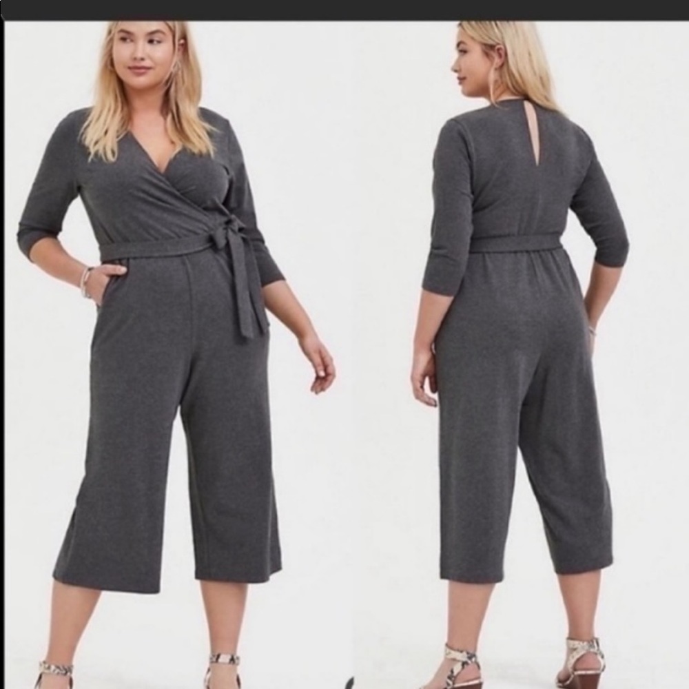 Torrid self tie culottes jumpsuit 1X
